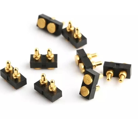 Χρυσός POGO Pin Connector 2 πινς μαγνητικός SMT Pogo Spring Loaded Connector 10P